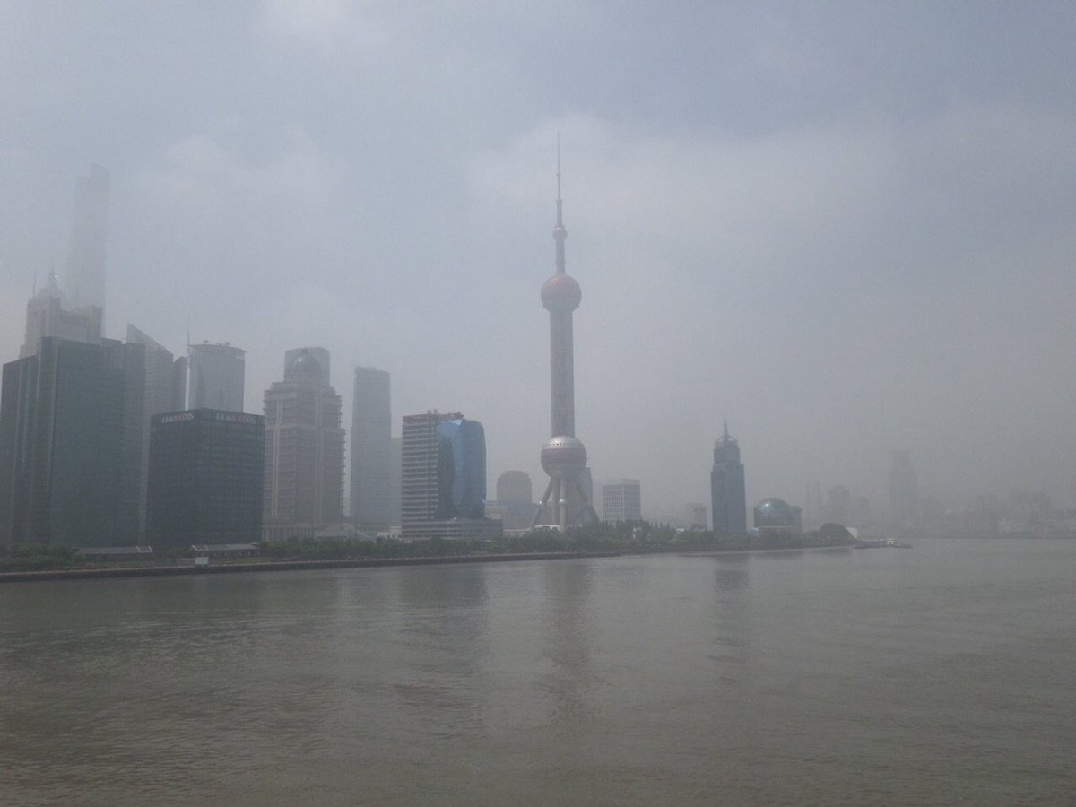 The Pearl Tower seen through the smog
