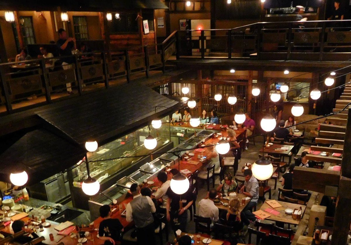 Great atmosphere at Gonpachi, the restaurant which inspired that dance scene in Kill Bill