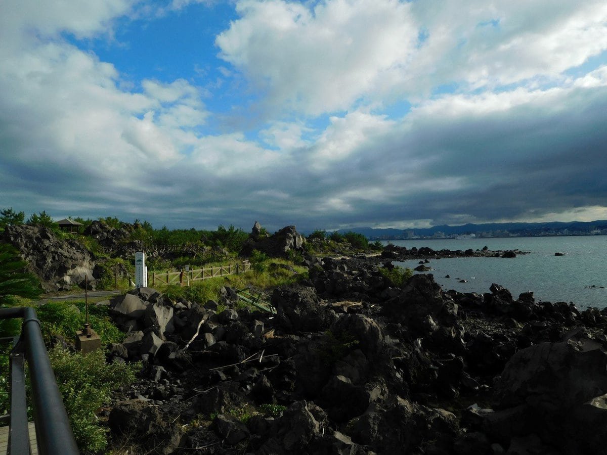 Large eruptions in the past have increased the size of the island