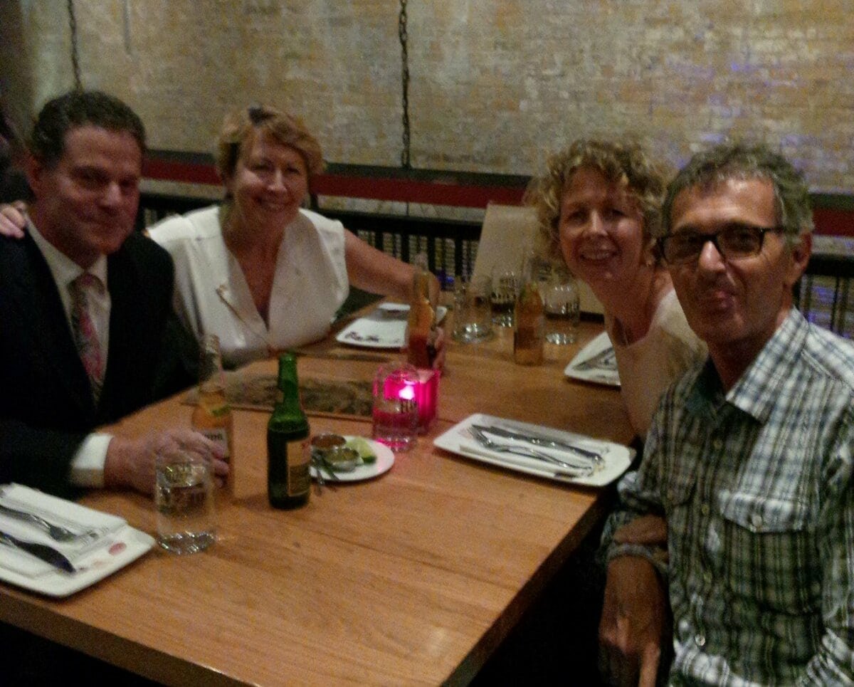 With Gillian and Kevin at El Katrin, a great Mexican restaurant