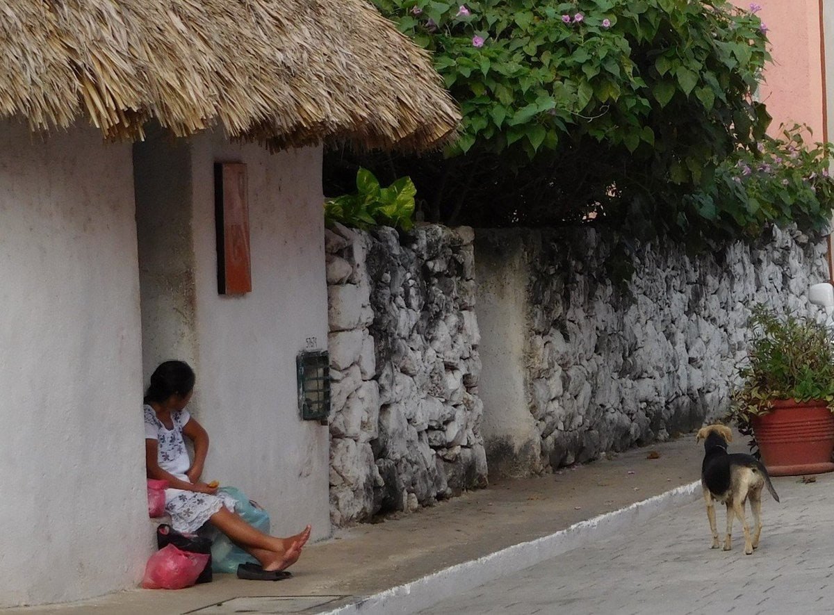 Town fringes with Mayan homes