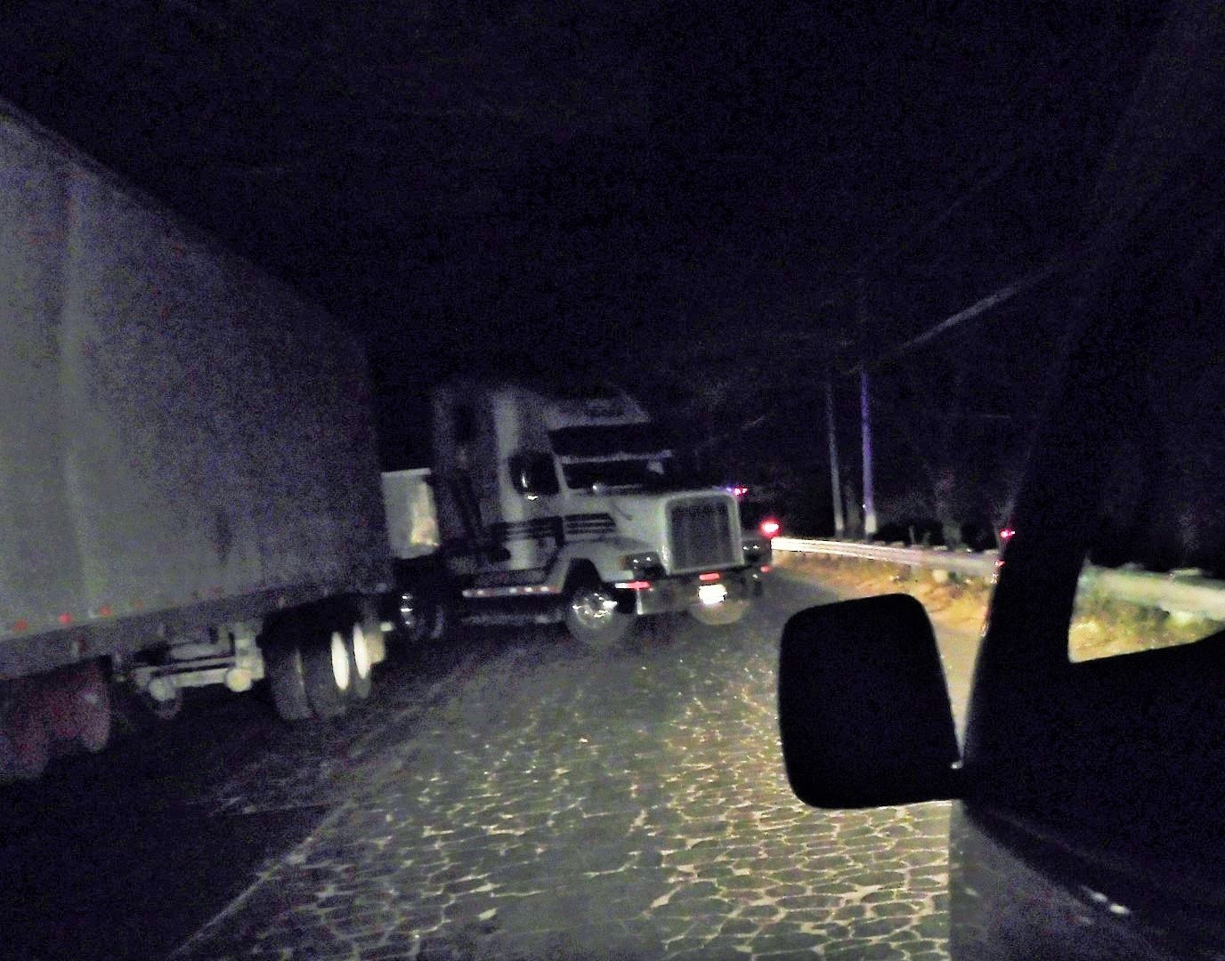 Trying to return to El Tunco, the truck drivers were Guatemalan and something had made them very angry