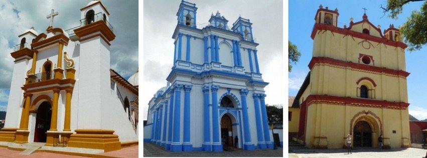 3 colourful churches, of more than 40 in the town