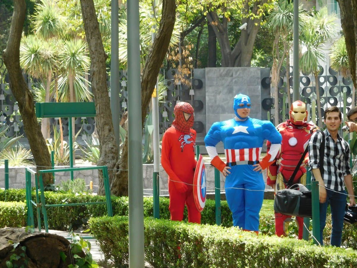 Real-life super heroes in the park